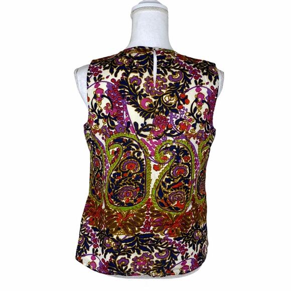 Talbot's Sleeveless Top Size 8P Purple Medallion - Picture 5 of 6